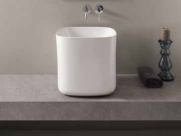 MOON - Countertop square ceramic washbasin by Scarabeo Ceramiche - view 2